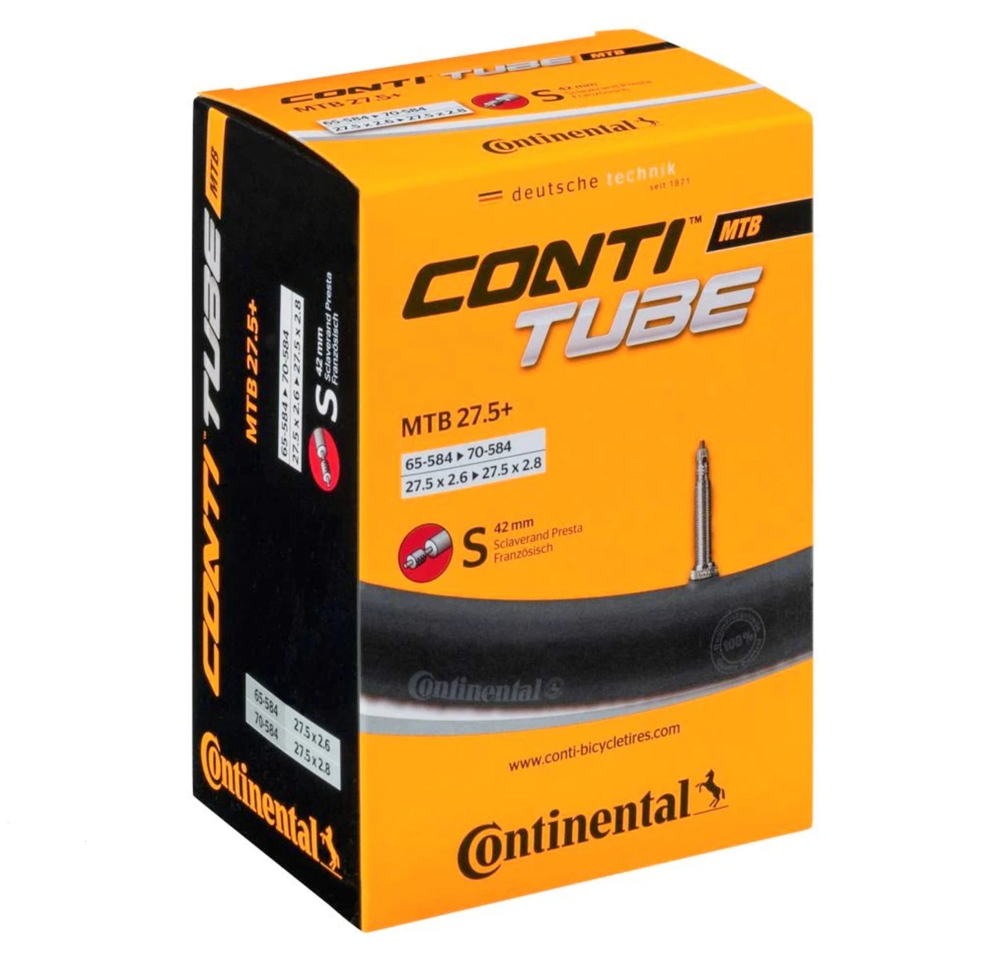Continental MTB 27.5 B+ Inner Tube - Presta - 27.5x2.6/2.8 42mm
