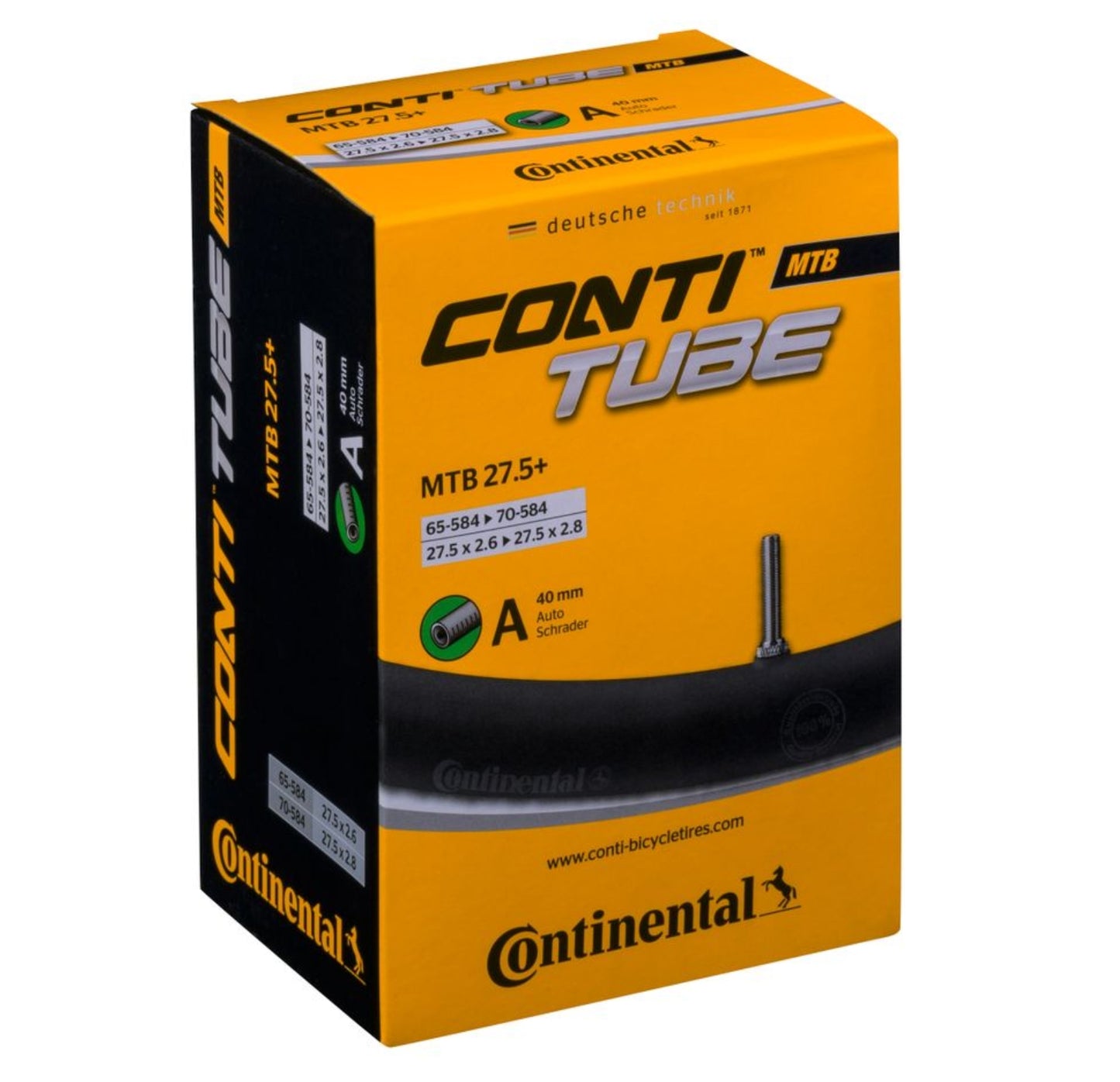 Continental MTB 27.5 B+ Inner Tube - Schrader - 27.5x2.6/2.8 42mm