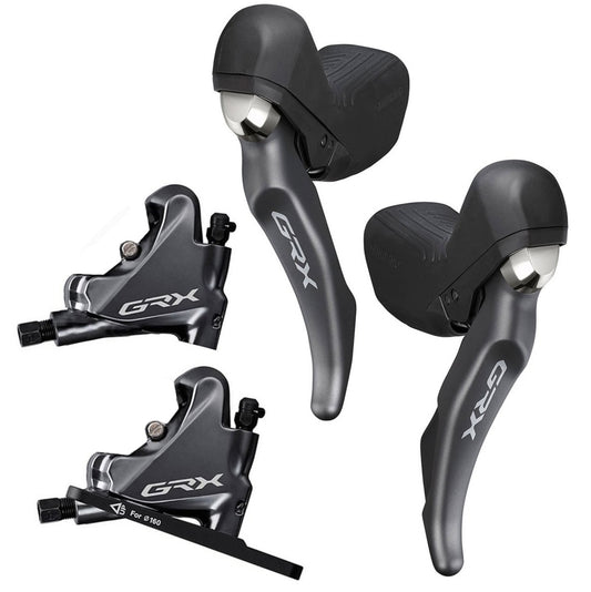 Shimano ST-RX810 2x Double GRX STI Lever with BR-RX810 Flat Mount Caliper (Pair)